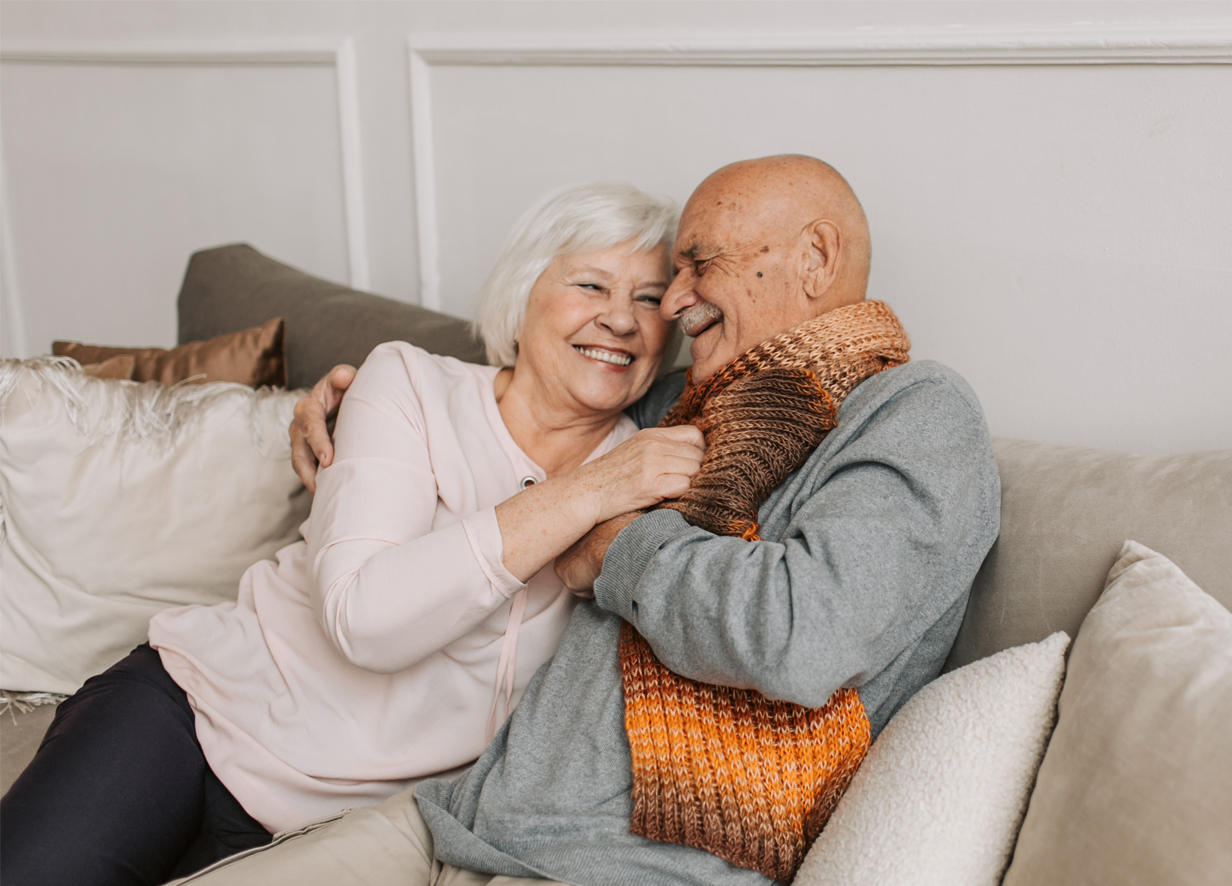 Photo of couple enjoying each other's company.
