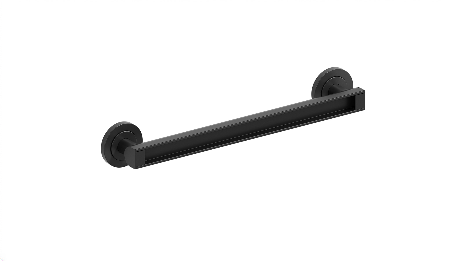 grab bar shown in matte black